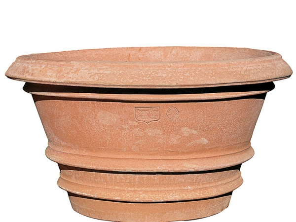 Terracotta Pflanzgefäß Impruneta - Vaso Porcinai con orli
